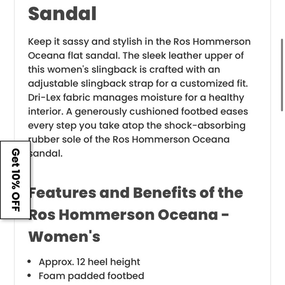 Ross Hommerson oceana leather sling back flats size 8 - Picture 9 of 10